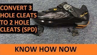 Mount SPD Cleats on Road Bike Shoes Using SPD Cleat Adapters [upl. by Gregor244]