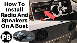 How to Install a Stereo and Speakers on your Boat  Bluetooth Kenwood [upl. by Avonasac]