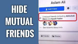 How To Hide Mutual Friends On Facebook App [upl. by Acsehcnarf]