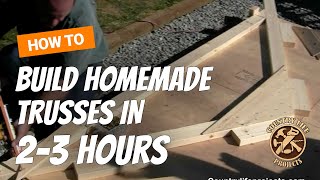 How to Build a Shed  How To Build Roof Trusses  Video 4 of 15 [upl. by Nairahcaz]