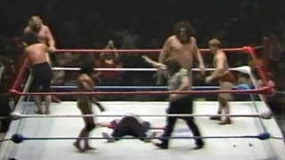 Andre the Giant Bob Backlund amp Jimmy Snuka vs Big John Studd Lou Albano amp Afa [upl. by Aicilak]