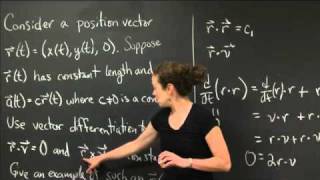 Differentiating a vector valued function  MIT 1802SC Multivariable Calculus Fall 2010 [upl. by Parrisch]