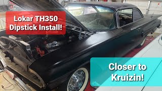 LOKAR TH350 TRANSMISSION DIPSTICK INSTALL 1960 CHEVY IMPALA [upl. by Dearr]