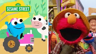 Sesame Street Farm Animals and Songs Compilation – Old MacElmo Dance Like a Horse and More [upl. by Megdal]