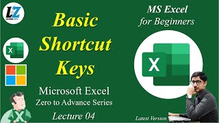 4 MS Excel  Basic Shortcut Keys  UrduHindi  Learner Zero excel microsoft learning exceltips [upl. by Seafowl]