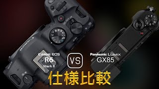 Canon EOS R6 Mark II と Panasonic Lumix GX85 の仕様比較 [upl. by Correna]