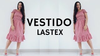 COMO FAZER VESTIDO MIDI COM LASTEX  CORTE E COSTURA  ELLEN BORGES [upl. by Blessington278]