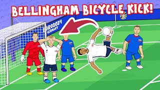 BELLINGHAM SAVES ENGLAND Bicycle kick vs Slovakia Euro 2024 Goals Highlights [upl. by Adolfo]