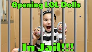 Opening LOL Surprise Dolls In Box Fort Jail [upl. by Platus]