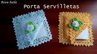 Porta Servilletas CROCHET [upl. by Nnanerak807]