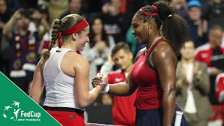 Serena Williams vs Jelena Ostapenko Match Highlights  Fed Cup 2020 PlayOff [upl. by Ssidnak]