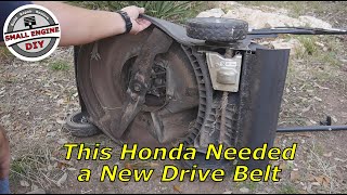 Replacing a Honda Mower Drive Belt [upl. by Ashraf]