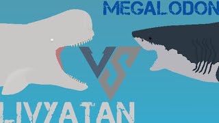 MWFC 2  Megalodon vs Livyatan Stick nodes animation  Gojirarex Master [upl. by Inirt]