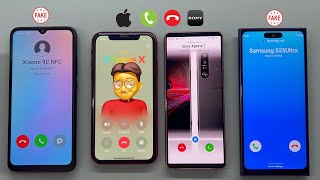 iPhone X Calling Sony Xperia 1 Incoming Outgoing Call  XIAOMI 9C Vs Samsung S25ultra FAKE Calls [upl. by Atteuqihc]