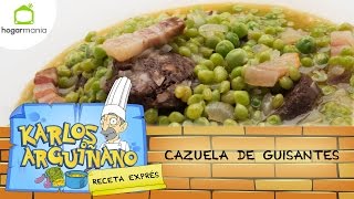 Receta de Cazuela de guisantes por Karlos Arguiñano [upl. by Tristram698]