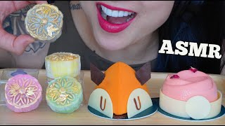 ASMR MOCHI MOONCAKE VS MOUSSE CAKE SOFT RELAXING EATING SOUNDS NO TALKING  SASASMR [upl. by Gide90]