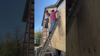 TINY HOME siding tinyhome sidinginstallation viralvideo [upl. by Shaer]