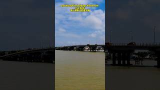 🇲🇾 Muar River beautiful view overlooking Sultan Ismail bridge johor shorts [upl. by Annaej]