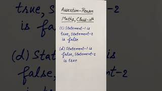 assertion reasonclass10maths shorts [upl. by Derward]