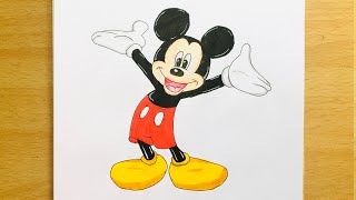 How to Draw Mickey Mouse Easy Step by Step [upl. by Eserahs844]