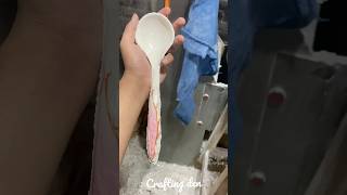 Formation of melamine dish spoon viralshort [upl. by Eronaele]