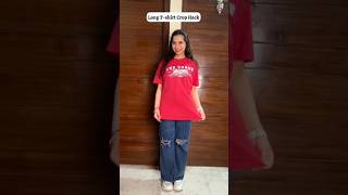 Crop Tshirt Hack style tshirt crop hack fashionhacks ytshorts youtubeshorts [upl. by Nomyt36]