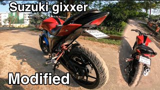 Modified SUZUKI GIXXER 155 mudgauard  Tail Tidy Removing [upl. by Firehs749]