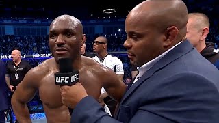 Kamaru Usman Octagon Interview  UFC 286 [upl. by Ettenahs]