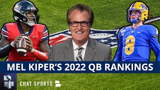 Mel Kiper’s Top 10 QB Prospects For 2022 NFL Draft Led By Kenny Pickett  UPDATED Draft Rankings [upl. by Colvin]