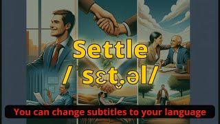 v Settle meaning with 5 examples [upl. by Nylaroc469]