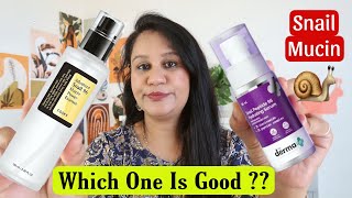 Cosrx Snail Mucin essence VS Derma Co Snail Mucin Serum  Which Snail Mucin Serum Is Best [upl. by Romanas]