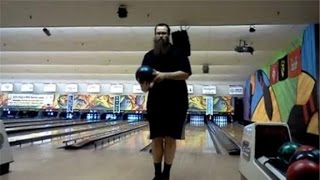 Man Bowls 280 Bowling BACKWARDS World Record  RecordSettercom [upl. by Russi]