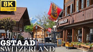 8K  GSTAAD Saanenland Switzerland  Town for International Celebrities  8K UHD Video [upl. by Gayler]