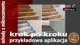 Betonowe schody z mikrocementu  krok po kroku instrukcja aplikacji mikrocement ASDecorative RUSTIC [upl. by Story]