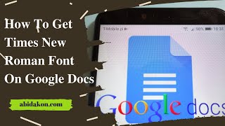 How To Get Times New Roman Font On Google Docs In 2023 [upl. by Stoops425]