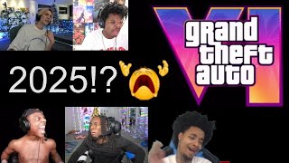 Streamers react cry to GTA 6 release date [upl. by Lilllie]