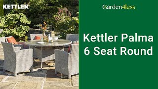 Kettler Palma 6 Seat Round Dining Garden Furniture Set  A Closer Look At [upl. by Aniwde]