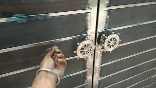 Stainless steel front gate  gate secret lock Full gate video [upl. by Mauri245]