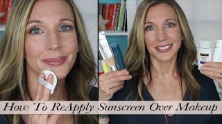 How To ReApply Sunscreen Over Makeup [upl. by Cirilo988]