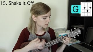 4 basic chords 24 Taylor Swift songs on ukulele [upl. by Tarrant]