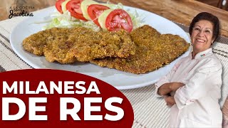 Como hacer MILANESA DE RES  Como empanizar una milanesa  3 formas de empanizar una milanesa [upl. by Haceber]