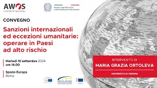 Eccezioni umanitarie e profili doganali – Maria Grazia Ortoleva [upl. by Belldas]