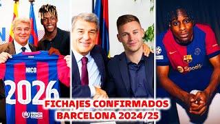 🚨LOCURA LOS FICHAJAZOS CONFIRMADOS y RUMORES DEL BARCELONA PARA ESTE MERCADO DE FICHAJES 202425 [upl. by Negyam]