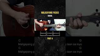 Maligayang Pasko  Siakol  Guitar Tutorial part 4 [upl. by Nehtanoj812]