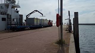 Inselbahn Wangerooge Zugbetrieb am Hafen [upl. by Eanaj]