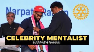 Celebrity mentalist NarpathLive in Mumbai Rotary event [upl. by Brout]