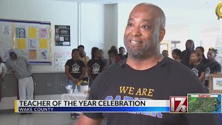 WCPSS Teacher of the Year celebrated Friday at school [upl. by Leacock130]