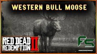 Red Dead Redemption 2  Western Bull Moose Location  Roanoke Valley  Bandywine Drop [upl. by Eynahpets]