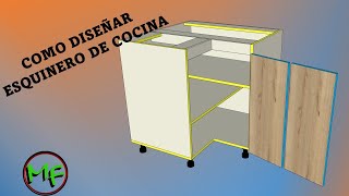 Como Diseñar Esquinero Cocina [upl. by Ocimad]