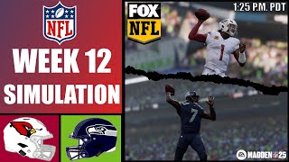 Cardinals vs Seahawks  Week 12  Simulation  Madden 25 Simulation Gameplay [upl. by Lacym379]